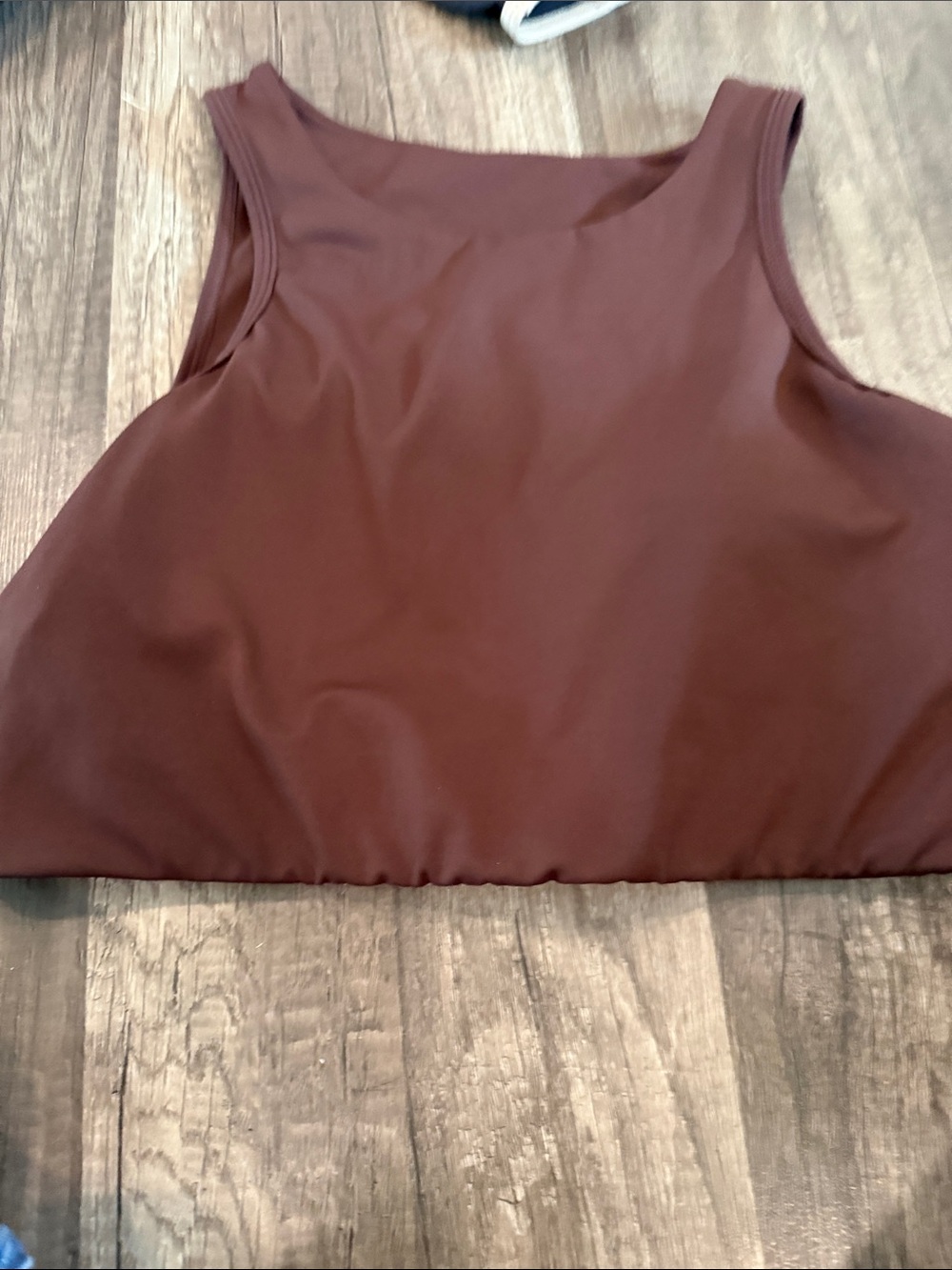 Sleek Brown Crop Tank - Everyday Essential